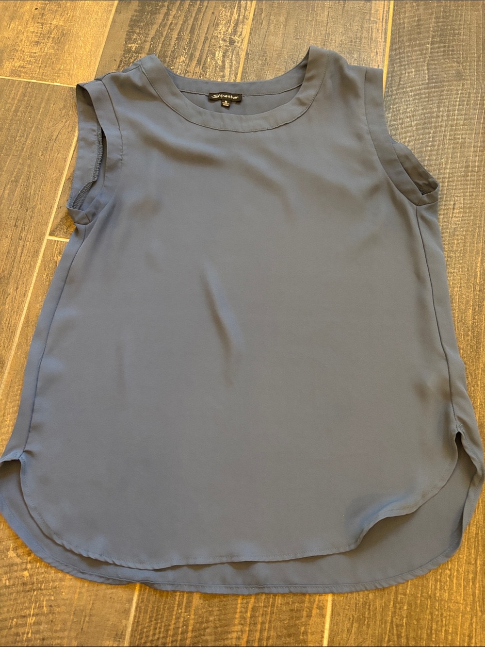 Shinestar Sleeveless Camisole in Slate Gray-Blue